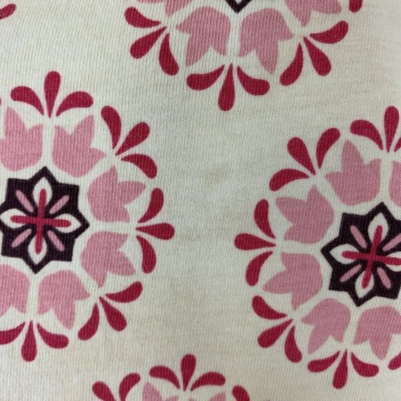 Tea Collection Sleeveless One Piece Romper Outfit Pink Yellow Girls 6-12 Months - Picture 8 of 8